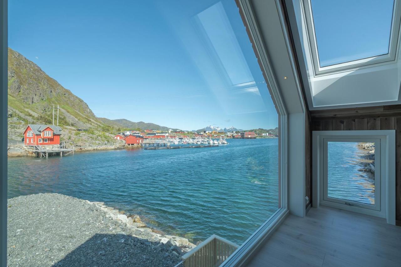 Seafront New Cabin In Lofoten Болстад Екстериор снимка